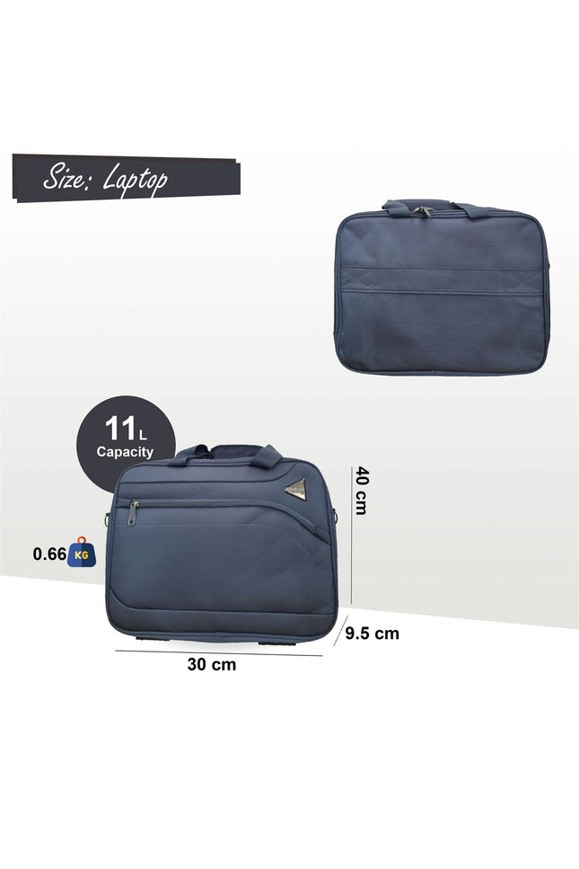 Corby Laptop Bag Soft Shell Suitcase in Grey