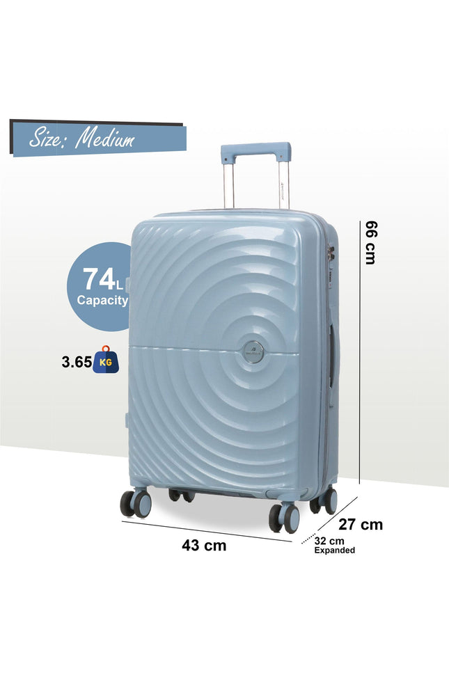 Balranald Medium Hard Shell Suitcase in Sky Blue