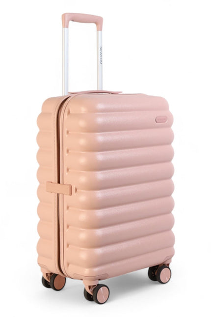 Hard Shell Cabin 37 x 22 x 55 cm Pink TSA Secure Luggage Suitcase Suitable for Easyjet, Ryanair