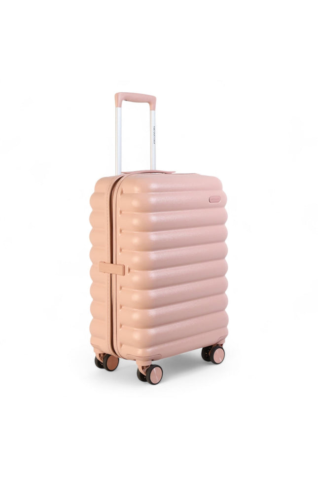 Hard Shell Cabin 37 x 22 x 55 cm Pink TSA Secure Luggage Suitcase Suitable for Easyjet, Ryanair