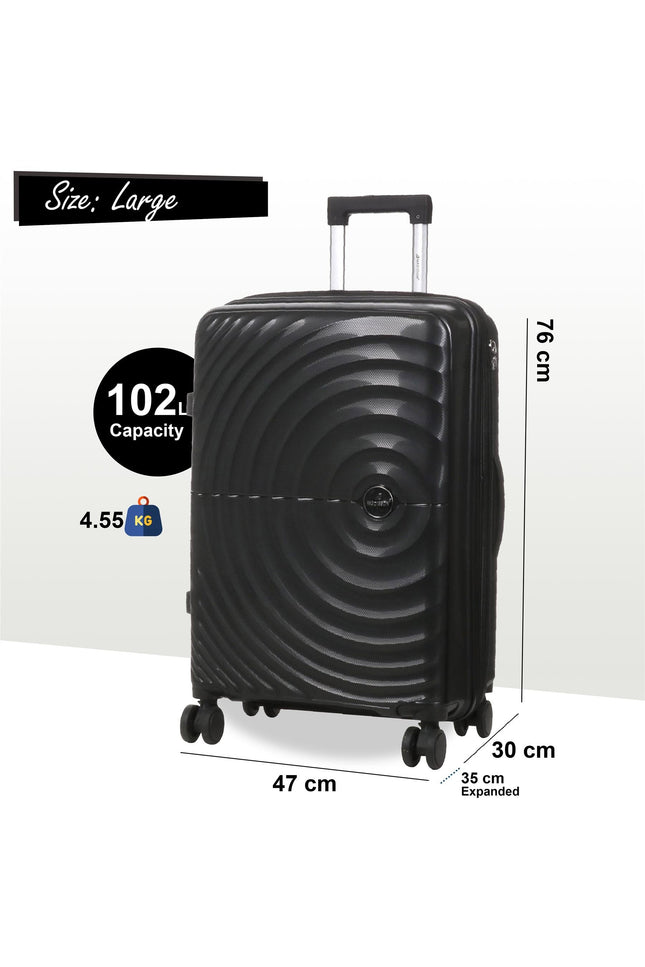 Balranald Large Hard Shell Suitcase in Black
