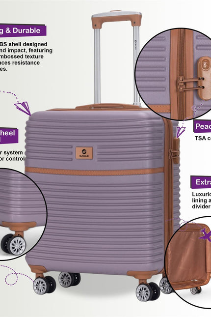 Koga Cabin Hard Shell Suitcase in Purple
