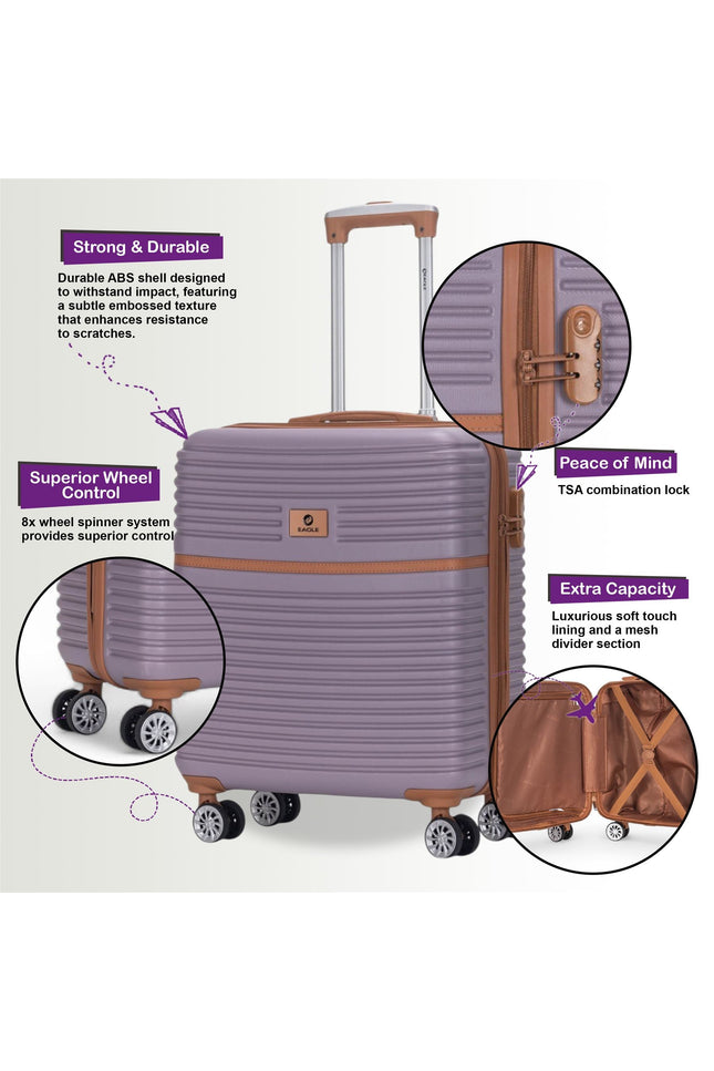 Koga Cabin Hard Shell Suitcase in Purple
