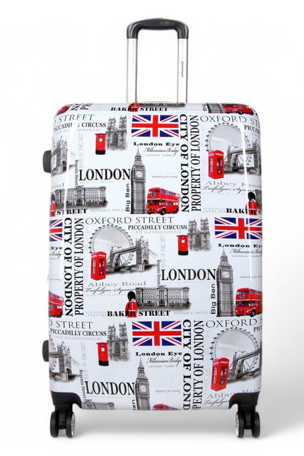 Cooma Large Hard Shell Suitcase London in Black Flower