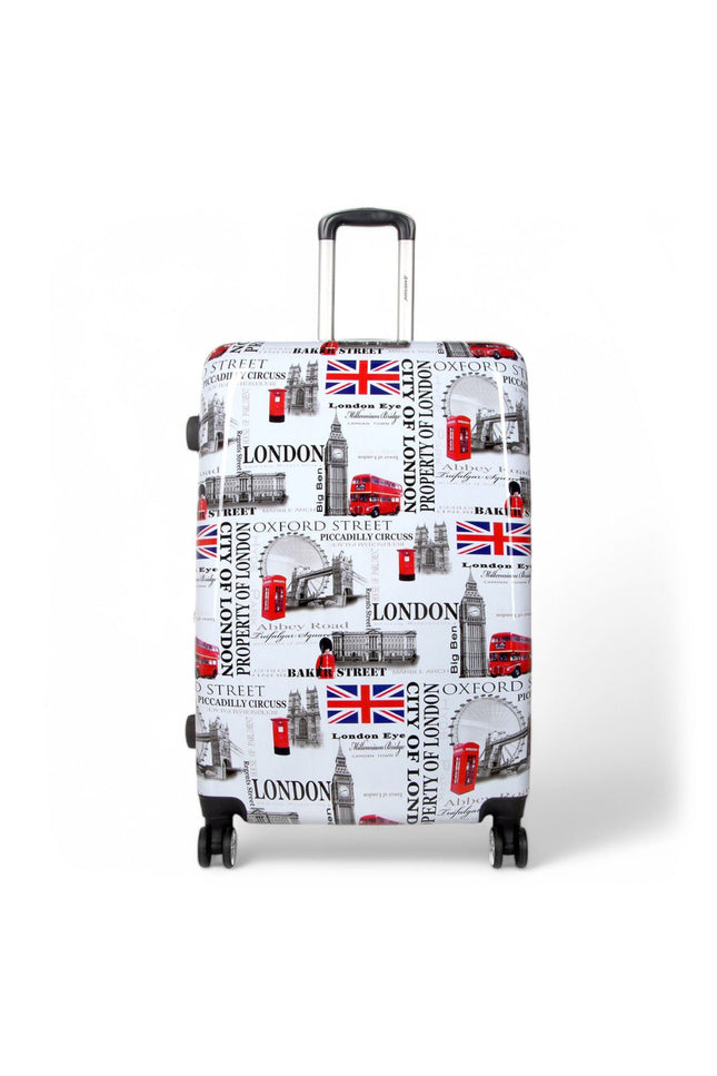 Cooma Large Hard Shell Suitcase London in Black Flower