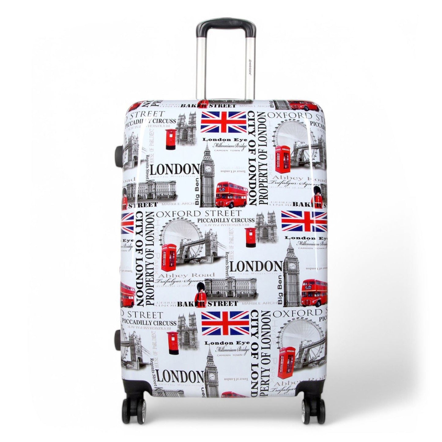 Cooma Large Hard Shell Suitcase London in Black Flower