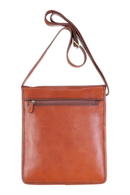 Leather Vintage Tan Messenger Shoulder Crossbody Travel Business Bag - Ranger
