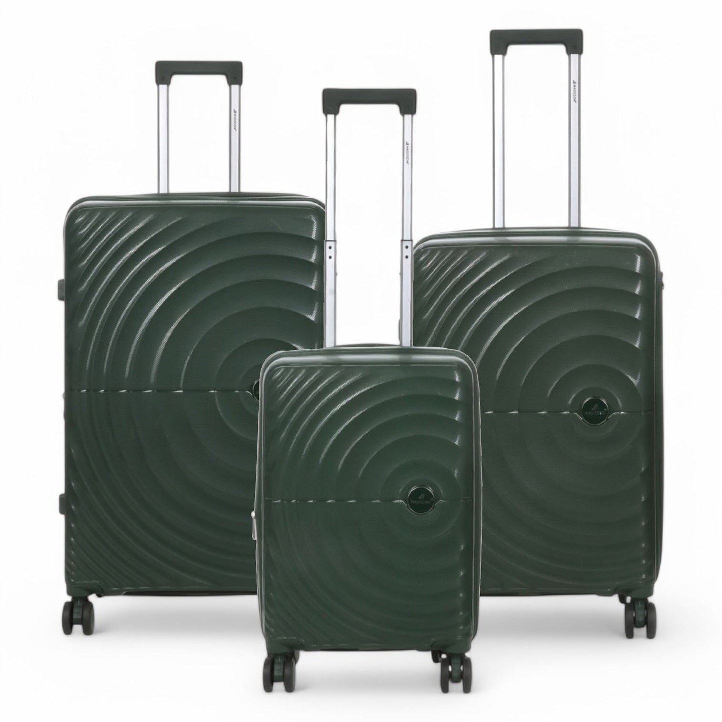 Balranald Set of 3 Hard Shell Suitcase in Dark Green