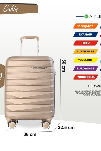 Forster Cabin Hard Shell TSA Suitcase in Champagne Beige