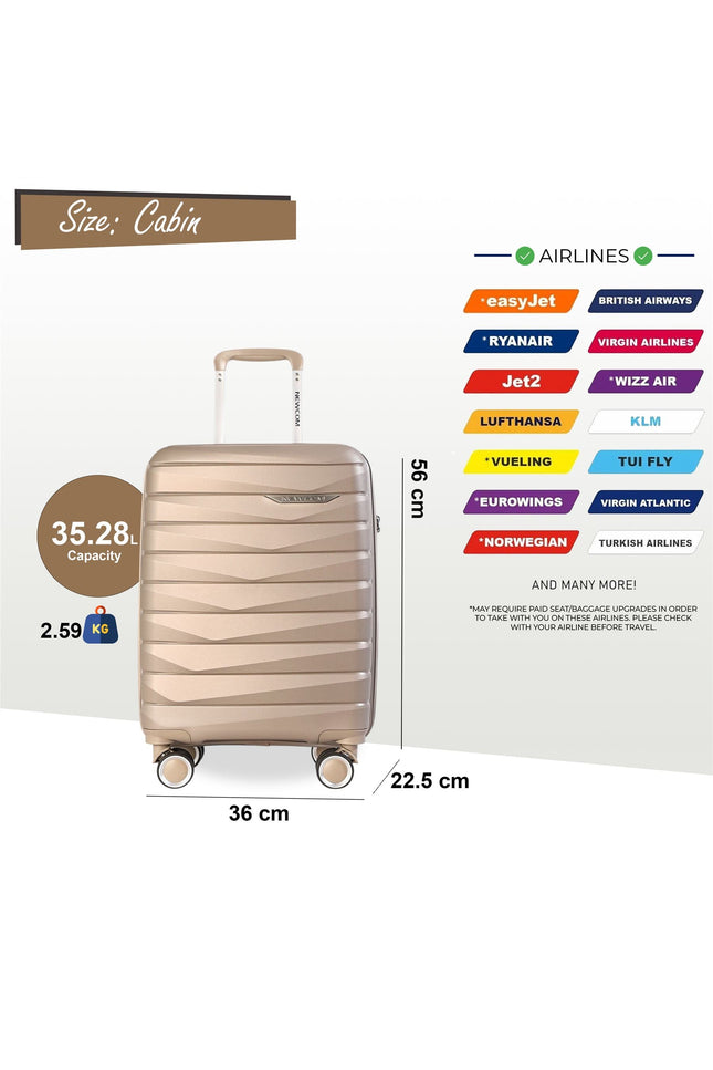 Forster Cabin Hard Shell TSA Suitcase in Champagne Beige