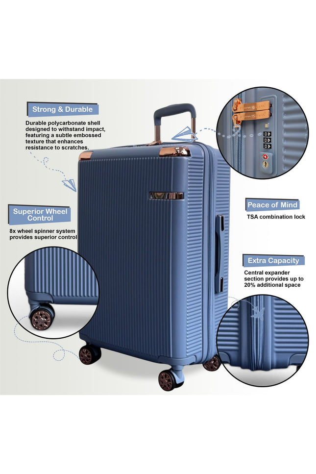 Cowra Medium Hard Shell Suitcase in Blue