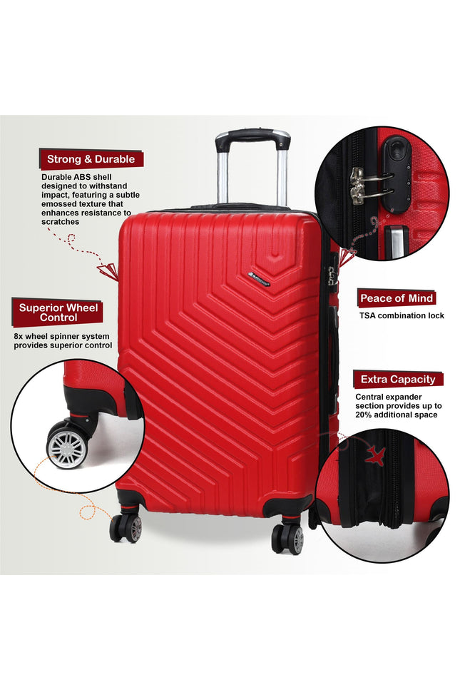 Bega Large Hard Shell Suitcase in Red