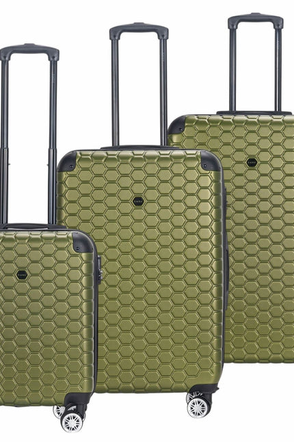 Noda Set of 3 Hard Shell Suitcase in Green