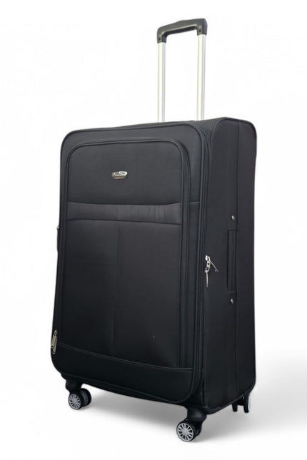 Forbes Large Soft Shell Suitcase in Black