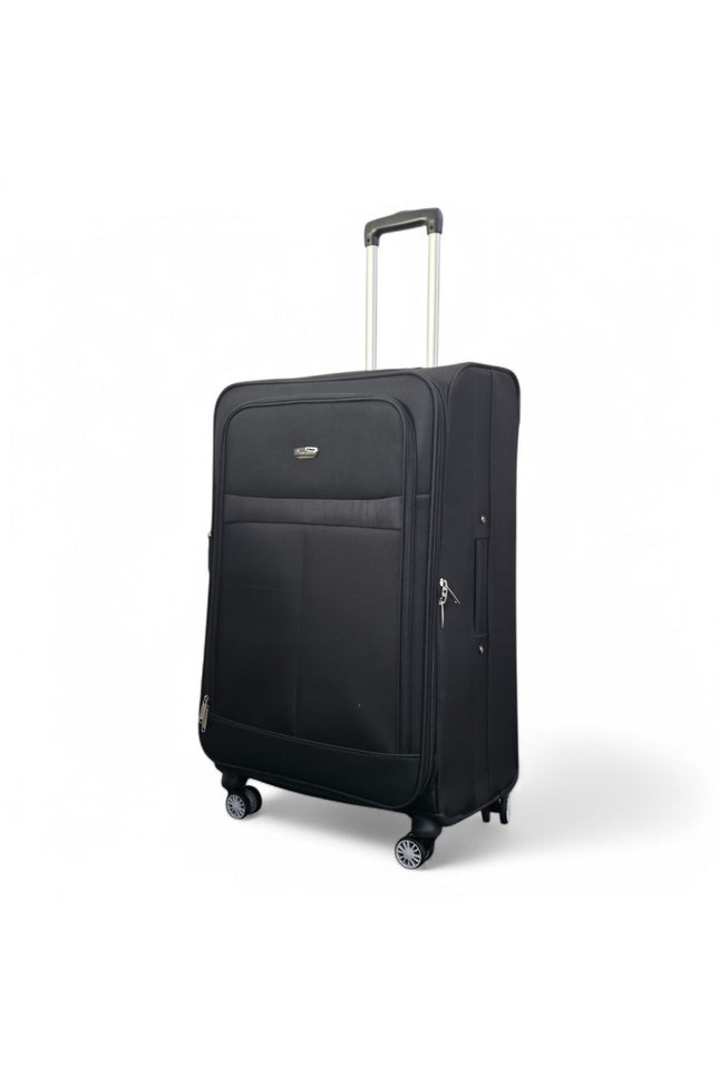 Forbes Large Soft Shell Suitcase in Black
