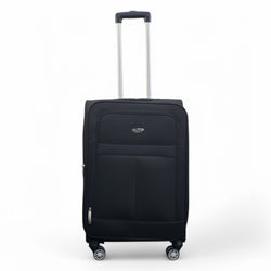 Forbes Medium Soft Shell Suitcase in Black