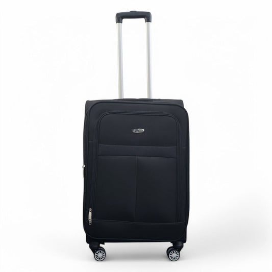 Forbes Medium Soft Shell Suitcase in Black