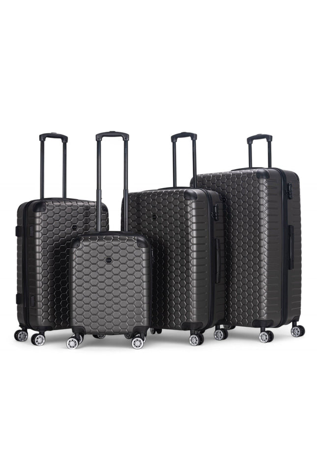 Noda Set of 4 Hard Shell Suitcase in Charcoal