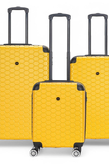 Noda Set of 3 Hard Shell Suitcase in Yellow