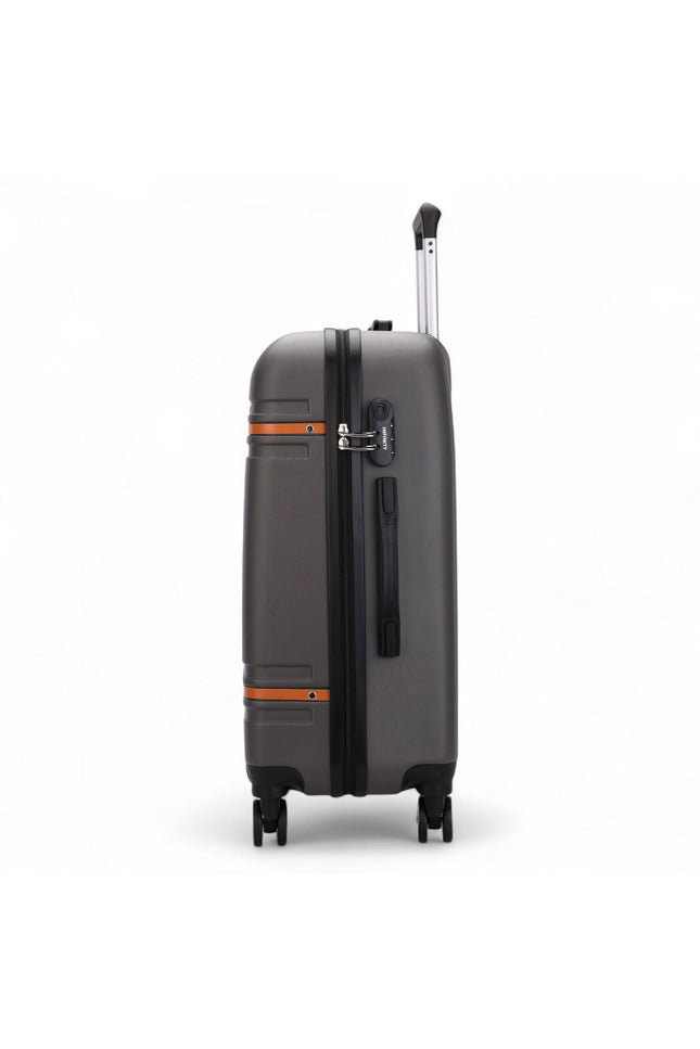 Calgary Large Hard Shell Suitcase in Charcoal Black