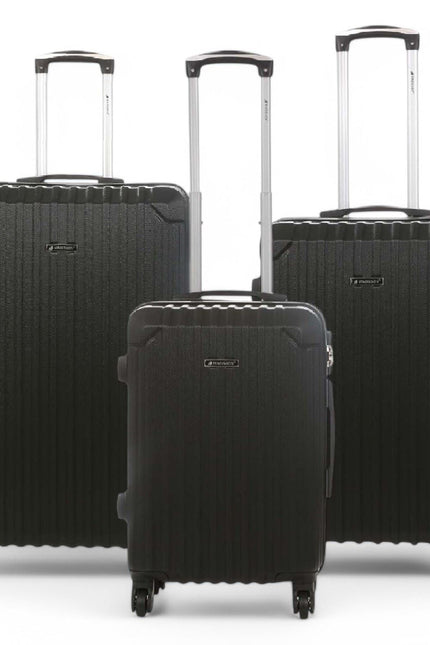 Corowa Set of 3 Hard Shell Suitcase in Black