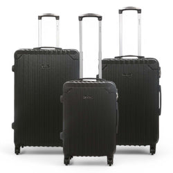Corowa Set of 3 Hard Shell Suitcase in Black