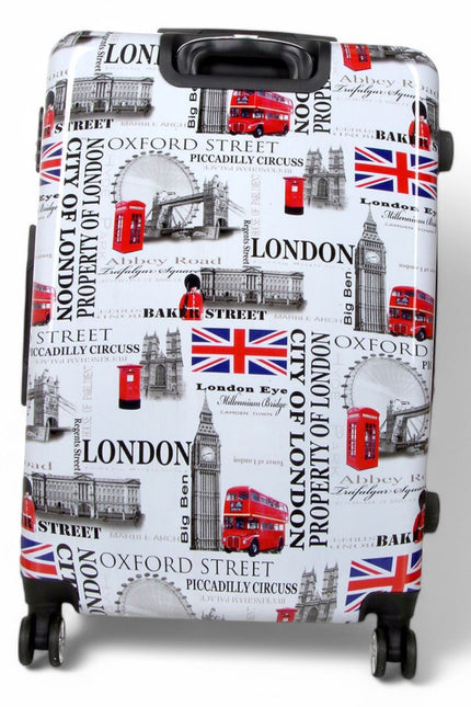 Cooma Large Hard Shell Suitcase London in Black Flower