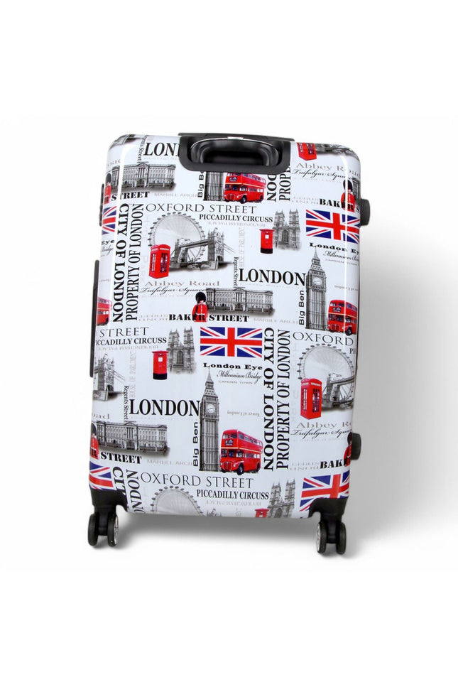 Cooma Large Hard Shell Suitcase London in Black Flower