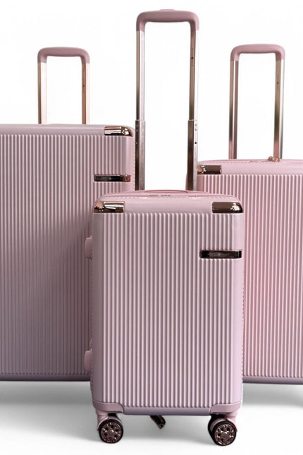 Cowra Set of 3 Hard Shell Suitcase in Rose Gold