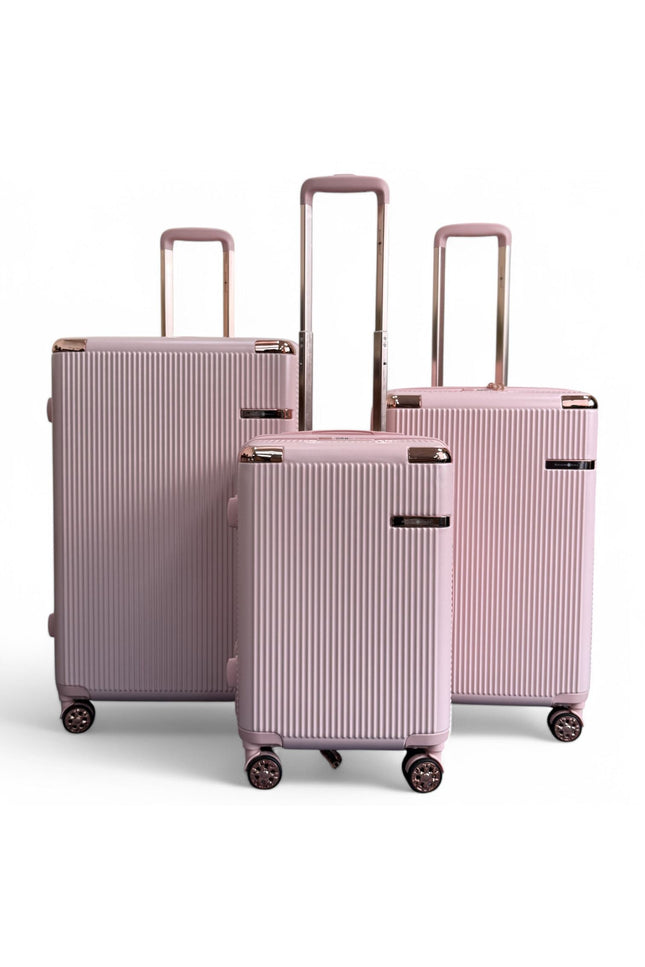 Cowra Set of 3 Hard Shell Suitcase in Rose Gold