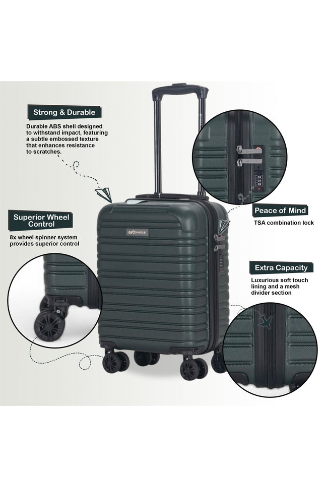 Koga Underseat Hard Shell Suitcase in Green