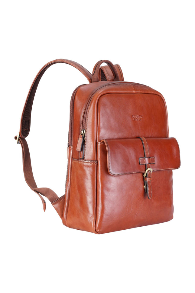 Genuine Leather Tan Vintage Laptop Backpack Travel Bag - Cove