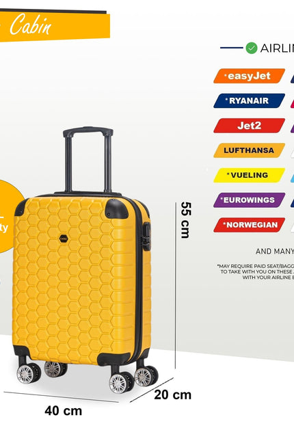 Noda Cabin Hard Shell Suitcase in Yellow