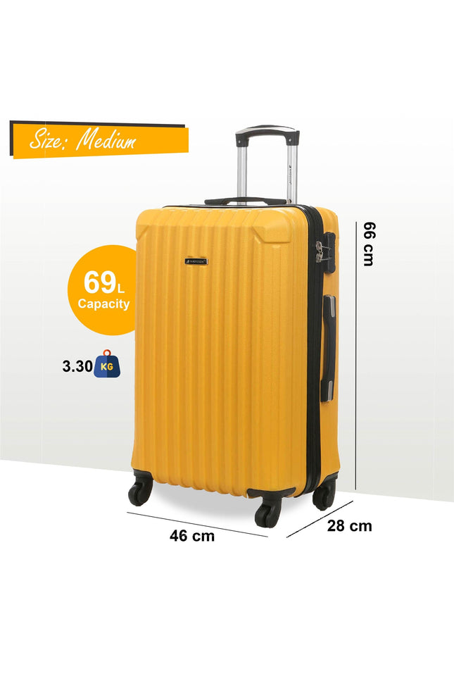 Corowa Medium Hard Shell Suitcase in Yellow