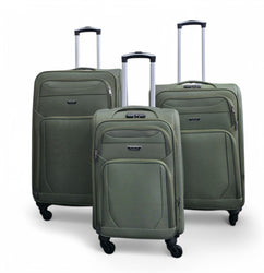 Nagoya Set of 3 Soft Shell Suitcase in Khaki