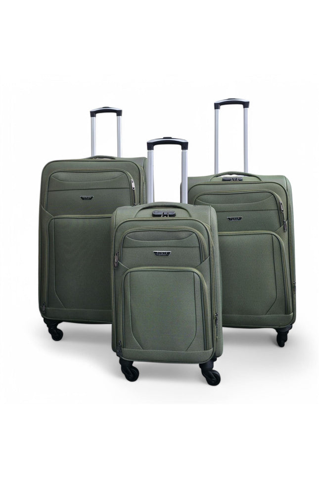 Nagoya Set of 3 Soft Shell Suitcase in Khaki