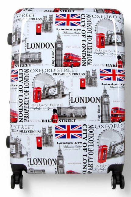 Cooma Large Hard Shell Suitcase London in Black Flower