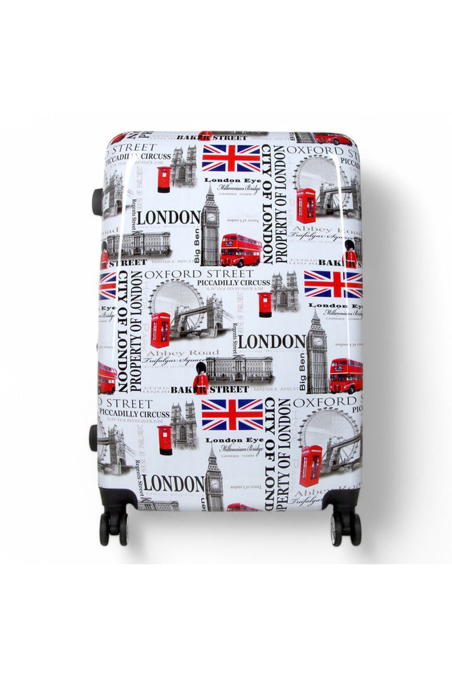 Cooma Large Hard Shell Suitcase London in Black Flower