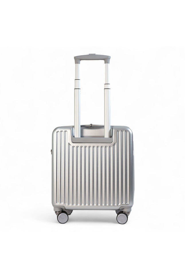 Hard Shell Cabin 44 x 22 x 38 cm Silver TSA Secure Luggage Suitcase Suitable for Easyjet, Ryanair