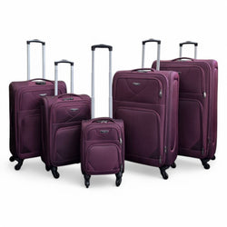 Nagoya Set of 5 Soft Shell Suitcase in Purple