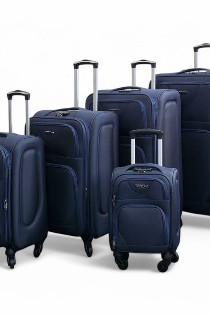 Nagoya Set of 5 Soft Shell Suitcase in Navy