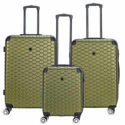 Noda Set of 3 Hard Shell Suitcase in Green