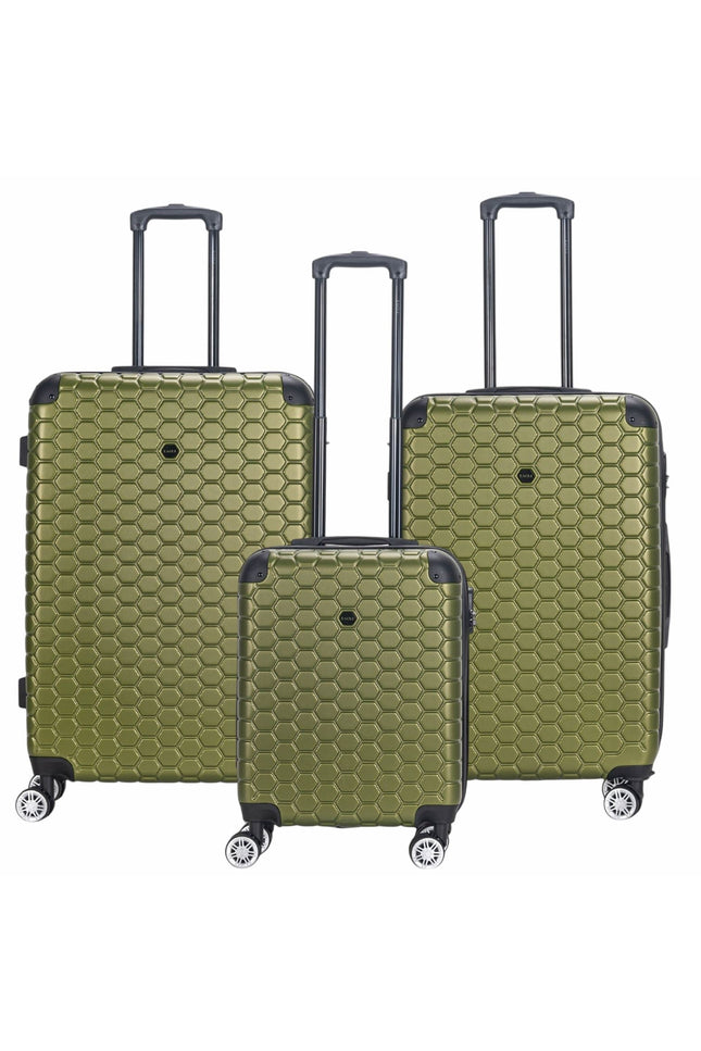 Noda Set of 3 Hard Shell Suitcase in Green