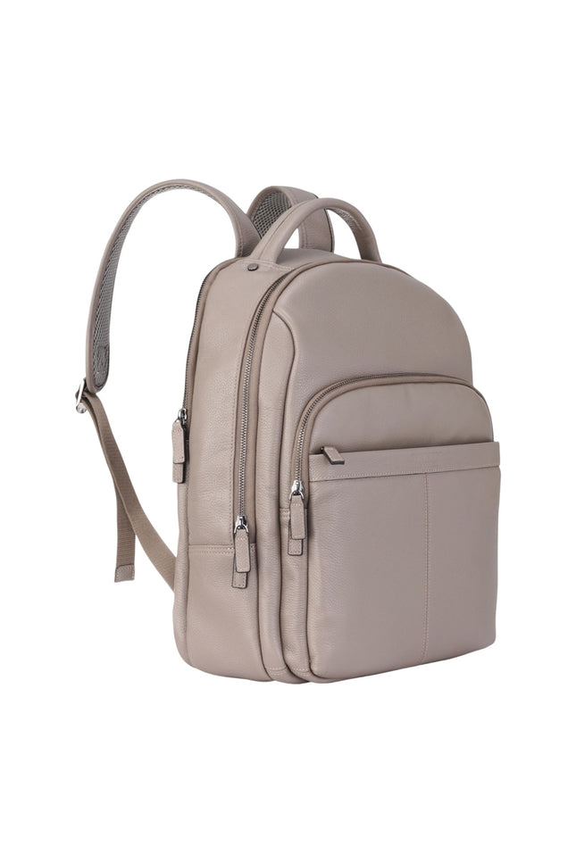 Genuine Leather Grey Vintage Rucksack Laptop Bag Travel Backpack - Capri