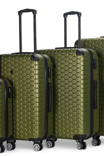 Noda Set of 4 Hard Shell Suitcase in Green
