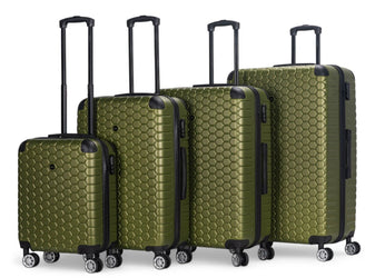Noda Set of 4 Hard Shell Suitcase in Green