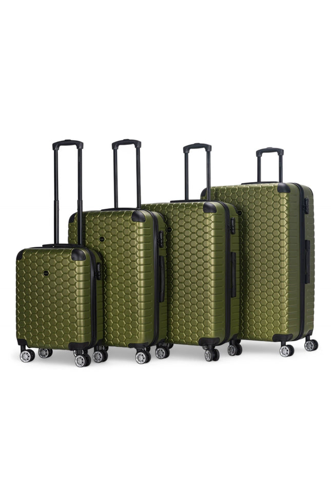 Noda Set of 4 Hard Shell Suitcase in Green
