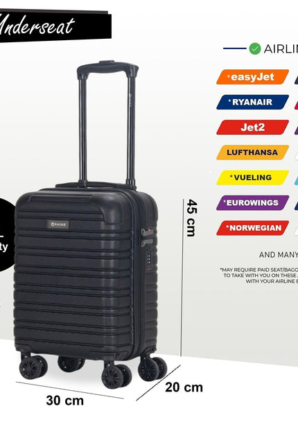 Koga Underseat Hard Shell Suitcase in Black