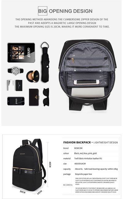 Backpack Rucksack 40 x 30 x 14 cm Black Underseat Travel Cabin Bag for Ryanair, Easy Jet