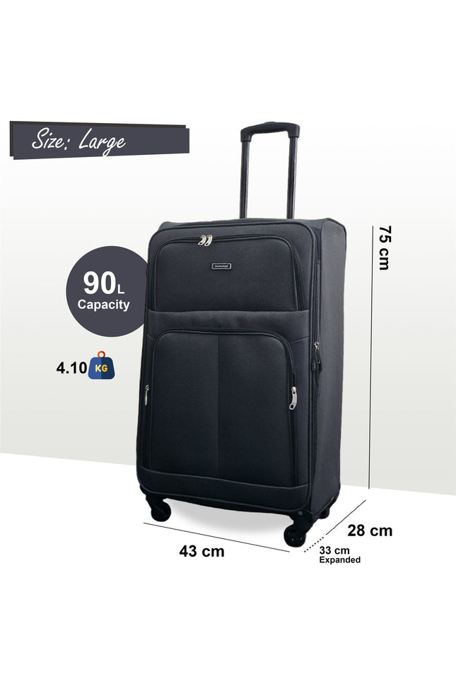 Tahara Large Soft Shell Suitcase in Grey